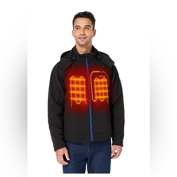 Ororo Men's Heated Jacket with Detachable Hood (No Battery and Charger) - Picture 1 of 3